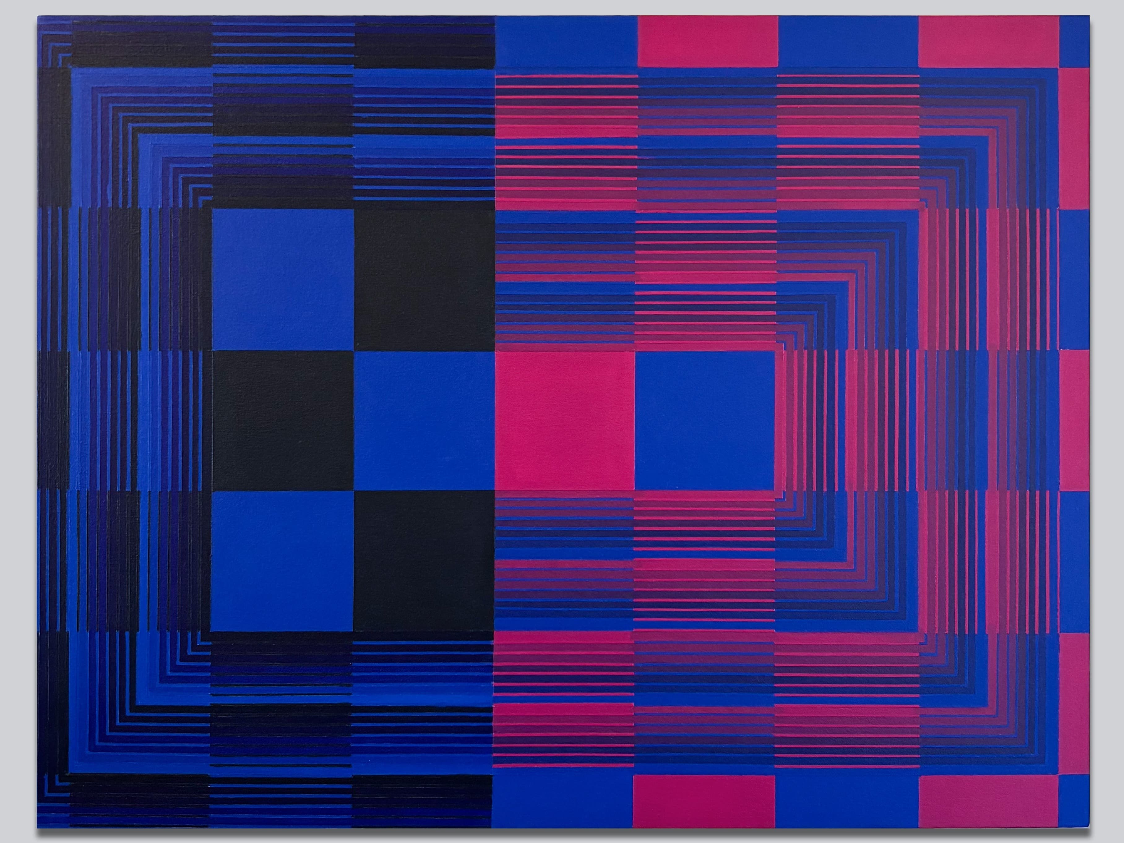 Catherine Lentini Untitled (Phthalo Blue Red Shade), 2025, acrylic on canvas, 20 x 26 inches