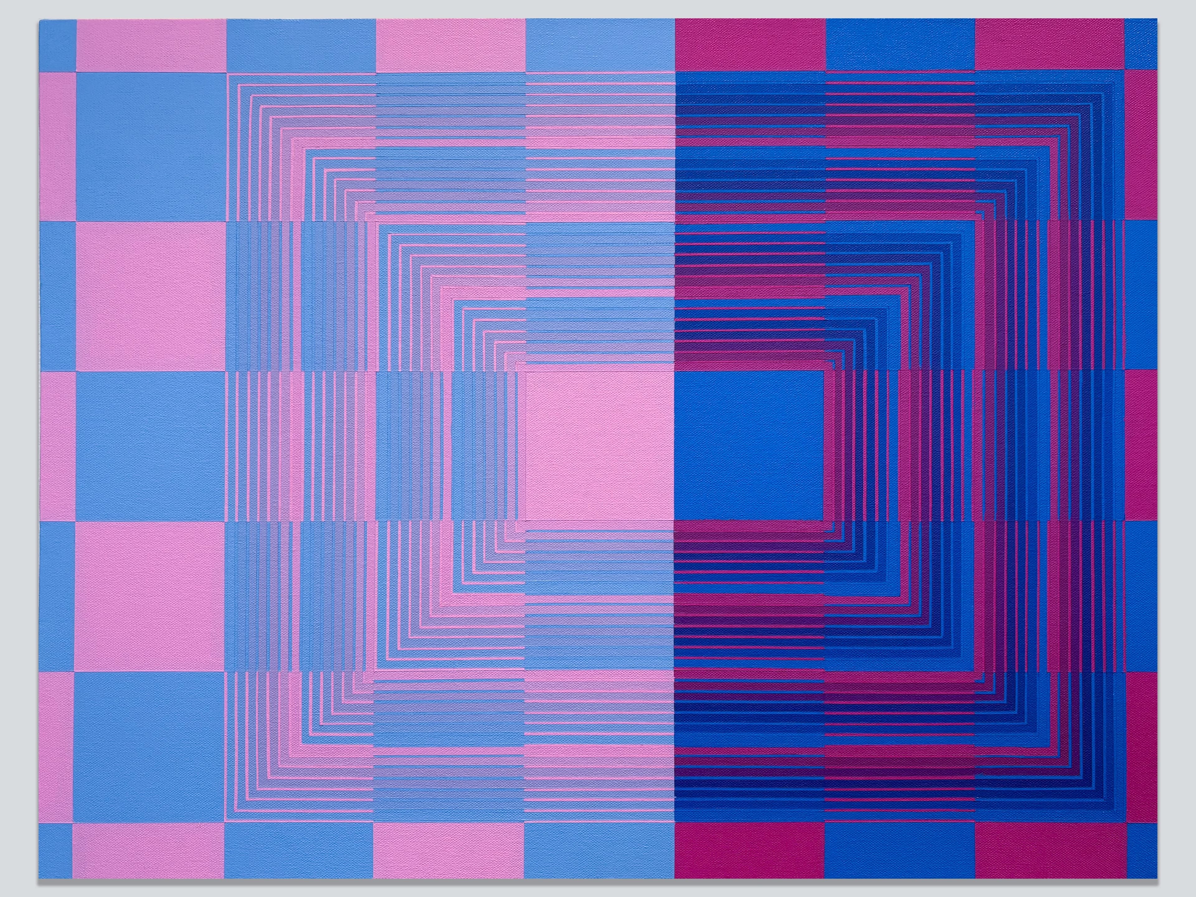 Catherine Lentini Untitled (Phthalo Blue Red Shade) II, 2025, acrylic on canvas, 20 x 26 inches