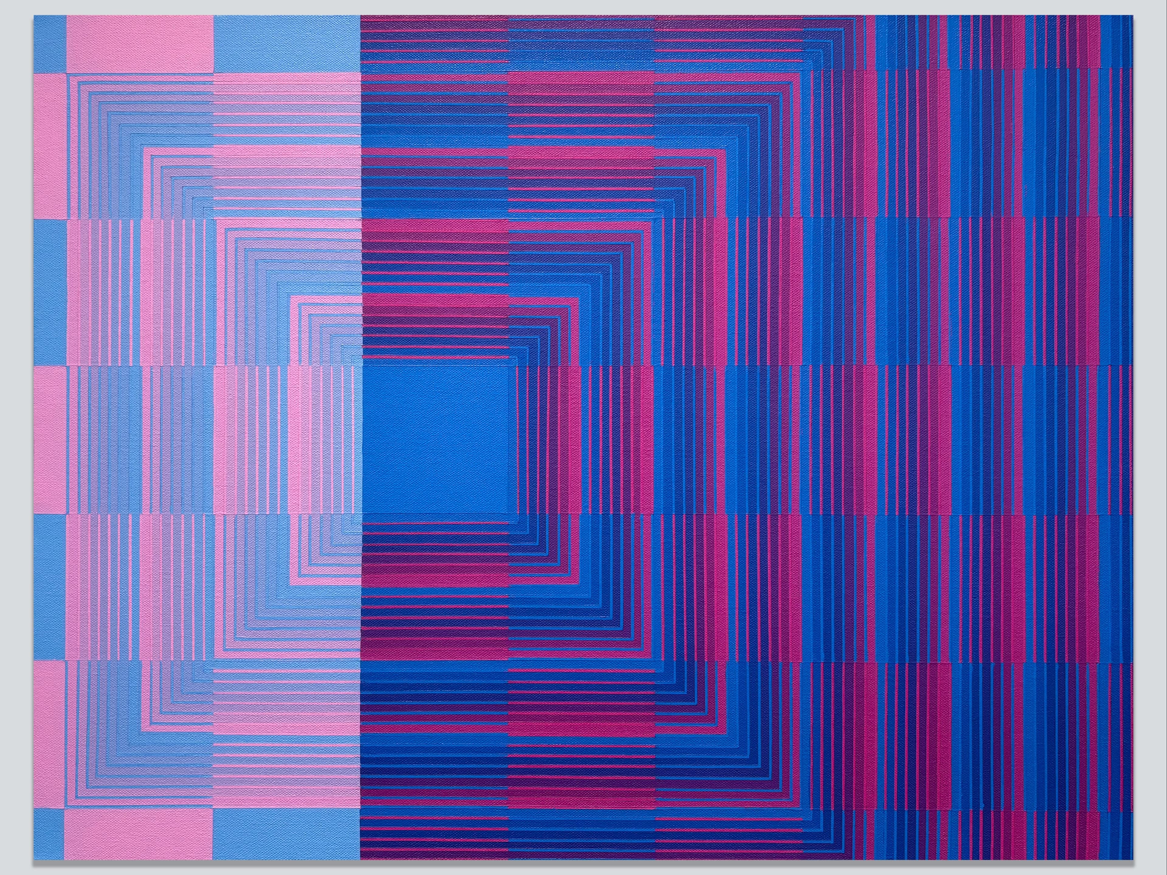 Catherine Lentini Untitled (Phthalo Blue Red Shade) IV, 2025, acrylic on canvas, 20 x 26 inches