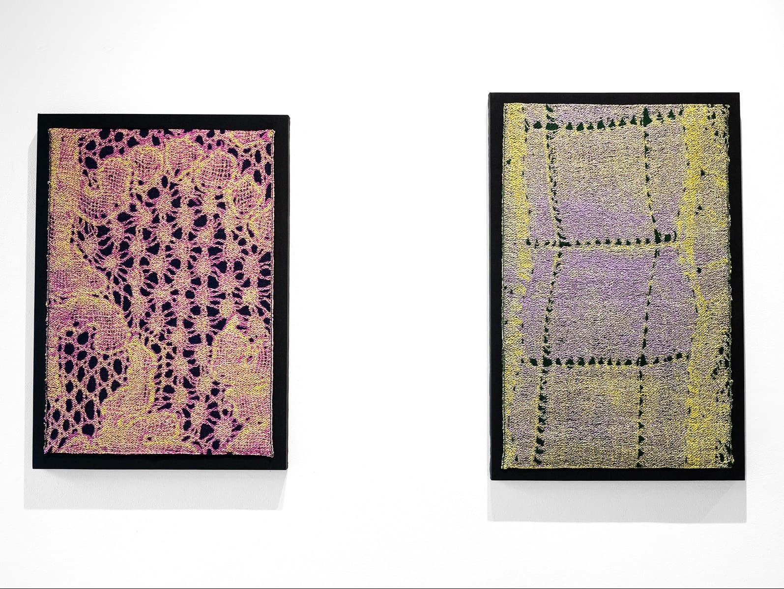 Annmarie Suglio, Milanese Lace Placemat 01 and 04, 2025, Cotton yarn handwoven on a TC2 loom