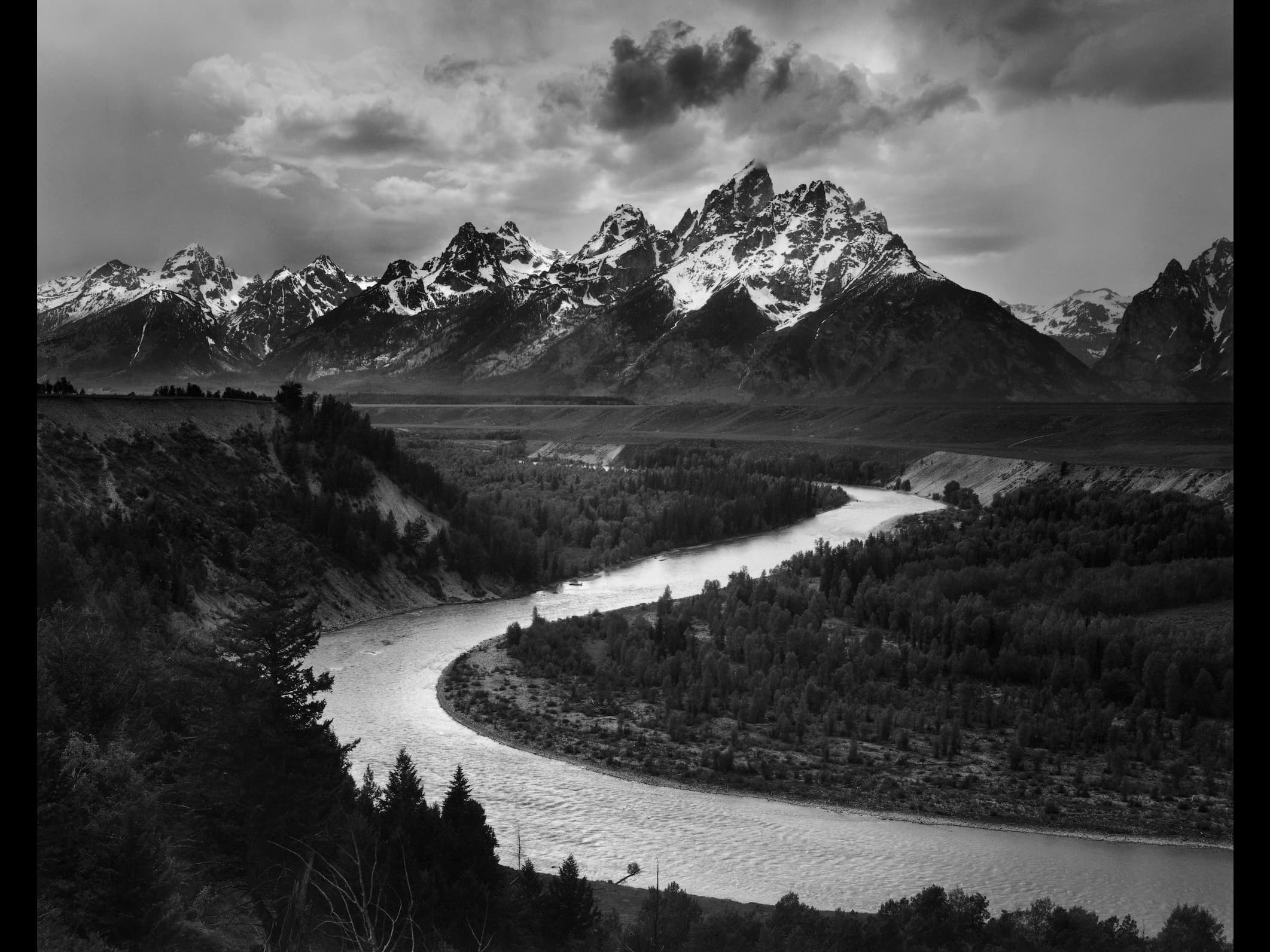 Ansel Adams, The Tetons and the Snake River, Grand Teton National Park, Wyoming, 1942. Center for Creative Photography, University of Arizona: Ansel Adams Archive. © The Ansel Adams Publishing Rights