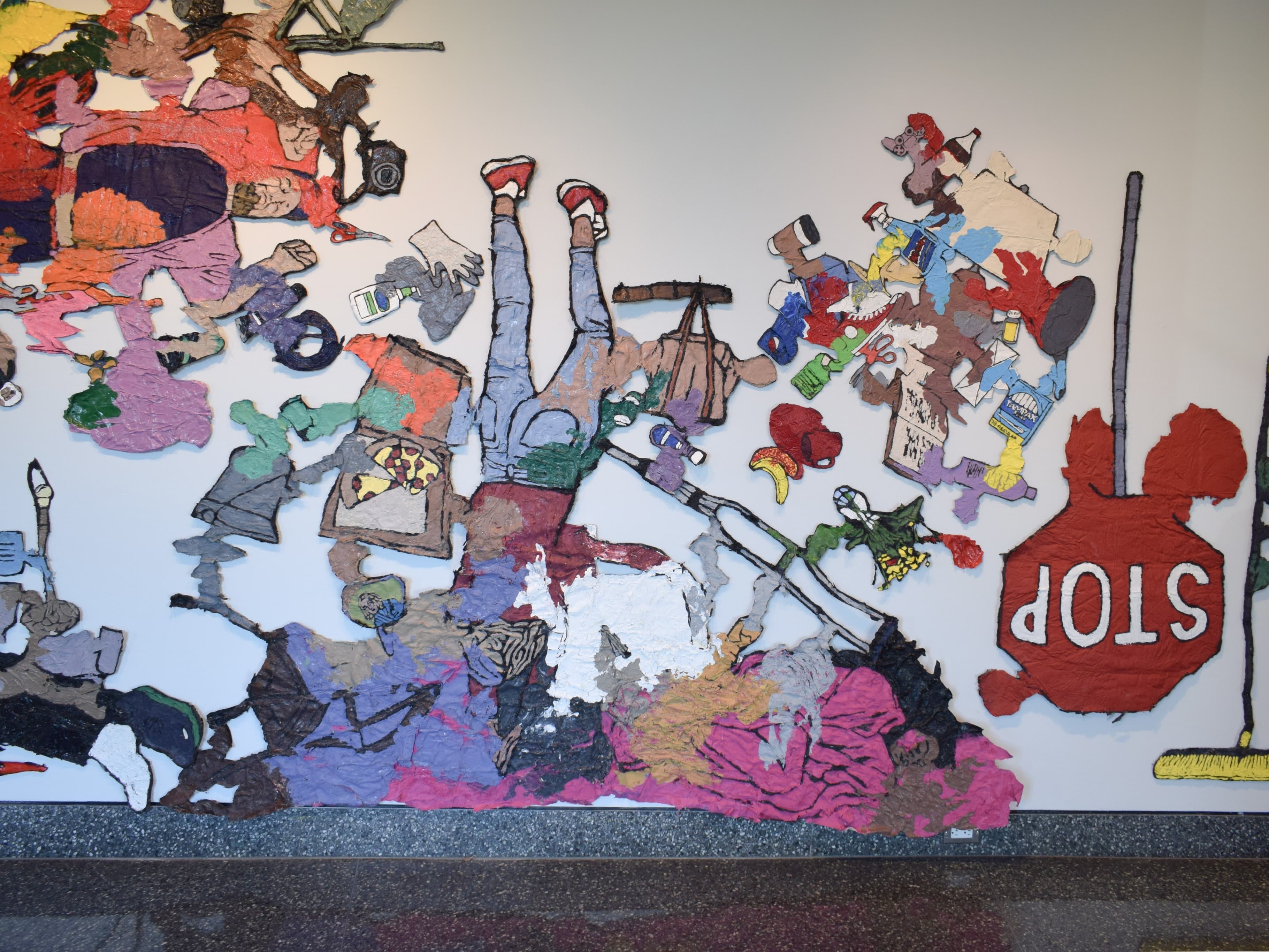 Julia Betts, The Dams are Broken, 2024. Acrylic paint and rubber. Courtesy of the artist