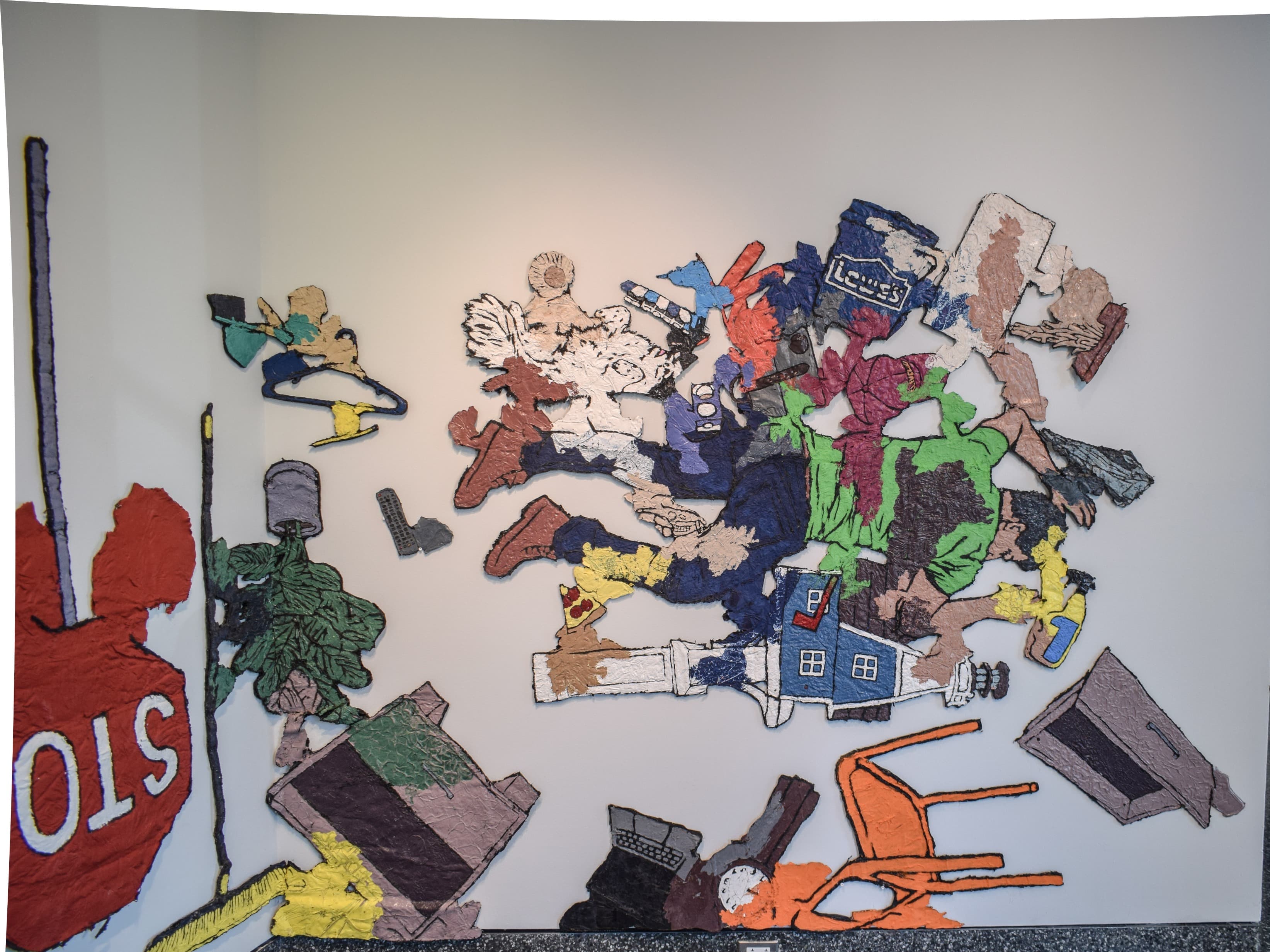 Julia Betts, The Dams are Broken, 2024. Acrylic paint and rubber. Courtesy of the artist